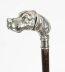 Antique Dogs Head Sliver Handled Walking Stick Cane 19thC 96cm/38 inch | Ref. no. A4205 | Regent Antiques