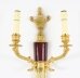 Antique Set 4 Ormolu and Veined Rouge Marble Twin Branch Wall Lights 20th C | Ref. no. A4234 | Regent Antiques