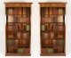 Vintage Pair Burr Walnut Open Bookcases 20th C | Ref. no. A4253A | Regent Antiques