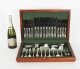 Vintage Canteen x 8 Silver Plated Bead 84 Piecer Pattern Cutlery Set 20thC | Ref. no. A4264 | Regent Antiques