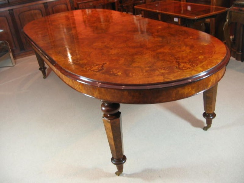 Fine Burr Walnut Marquetry Large Extending Dining Table | Ref. no. 00650 | Regent Antiques