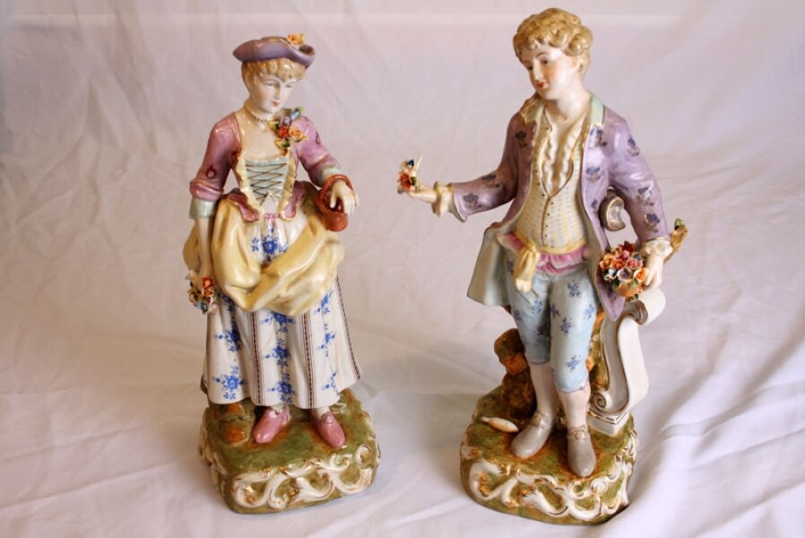 Delightful Pair Dresden Classical Porcelain Figures | Ref. no. 01395 | Regent Antiques