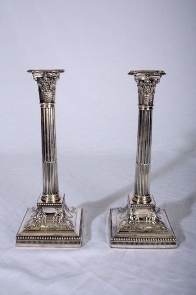 Pair Antique Sheffield Silver Candlesticks Dixon 1891 | Ref. no. 01592 | Regent Antiques