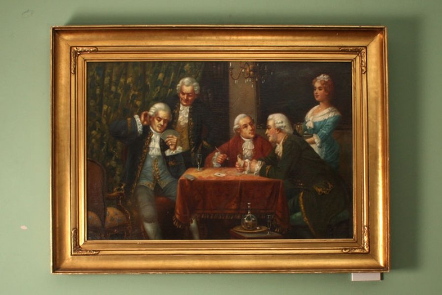 Antique Oil Painting The Game of Cards c.1810 | Ref. no. 01732 | Regent Antiques