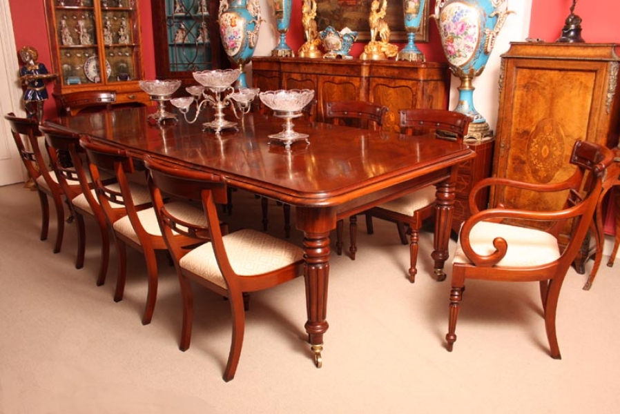 Grand English Regency Mahogany Dining Table & 10 Chairs | Ref. no. 01969 | Regent Antiques