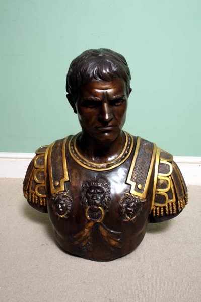 Stunning Large Bronze Bust Roman Emperor Julius Caesar | Ref. no. 02266 | Regent Antiques