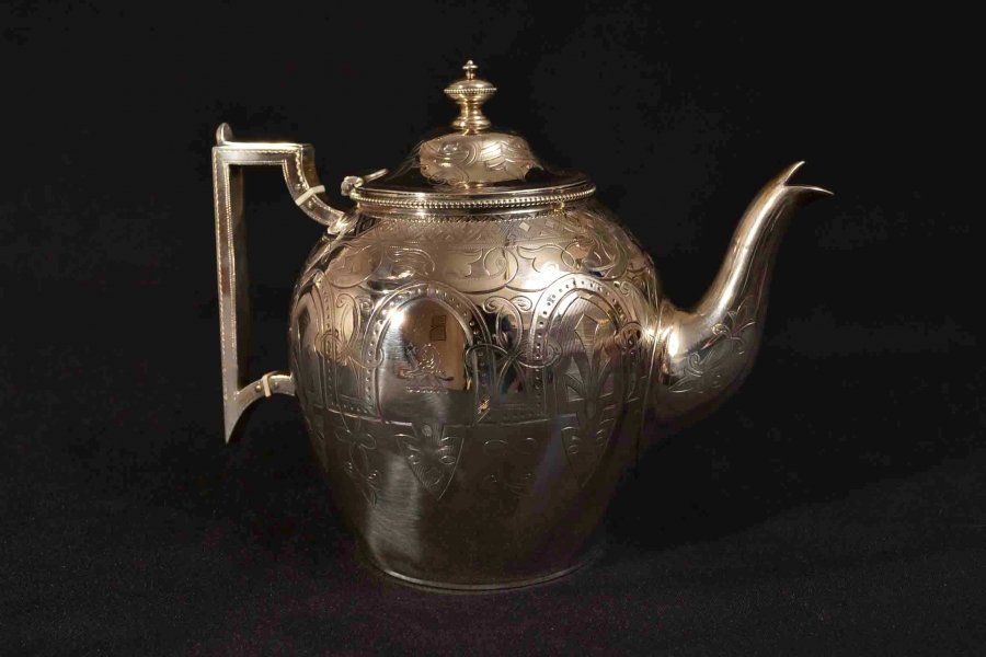 Antique English Victorian Silver Teapot Shefield 1866 | Ref. no. 03021 | Regent Antiques