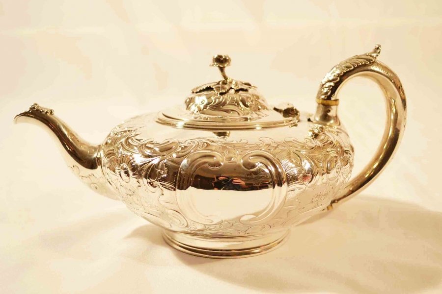 Antique Victorian Silver Teapot 1852 | Ref. no. 03119 | Regent Antiques