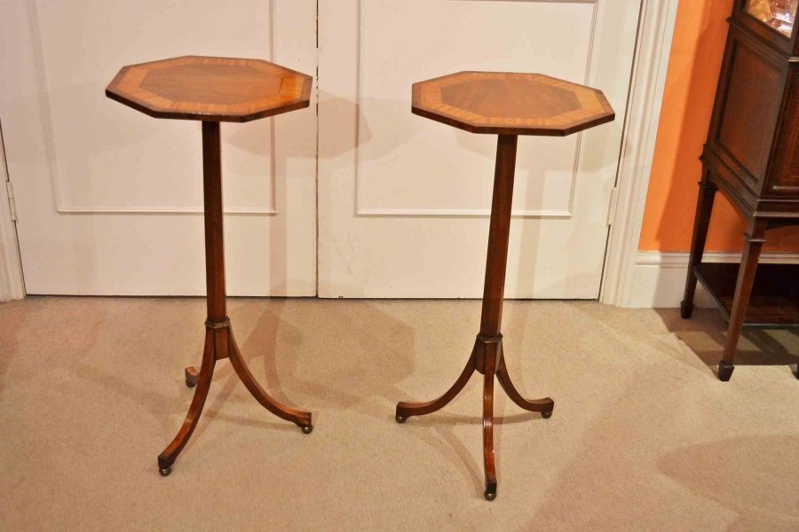 Pair Antique Edwardian Occasional Tripod Tables C1900 | Ref. no. 03208 | Regent Antiques