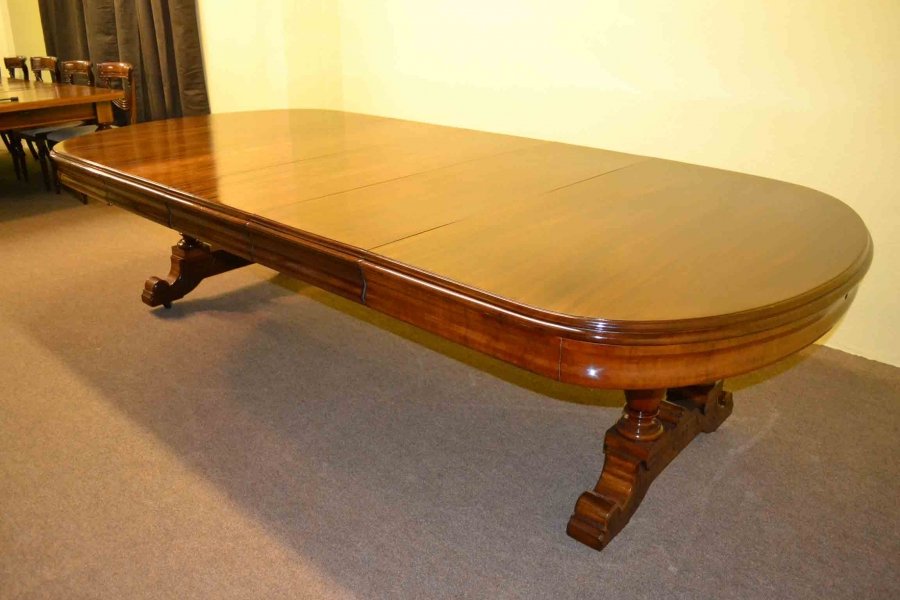 Antique Victorian Dining Table c.1880 10 ft Twin Base | Ref. no. 03276 | Regent Antiques