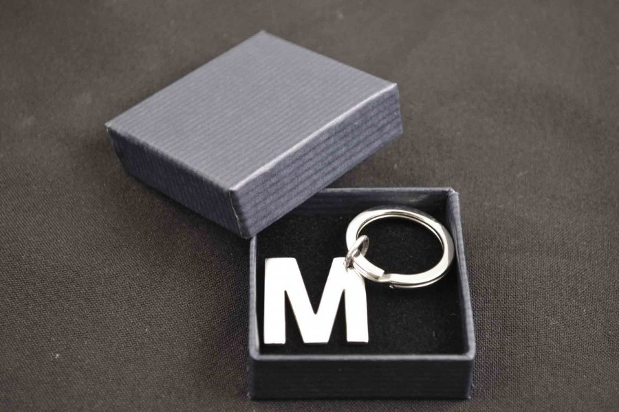 Beautiful Sterling Silver Key Ring Letter M Gift Idea | Ref. no. 03280 | Regent Antiques