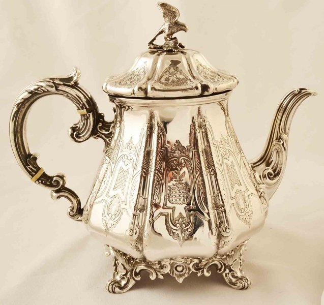 Beautiful Antique Silver Tea Pot  London 1845 | Ref. no. 03343 | Regent Antiques