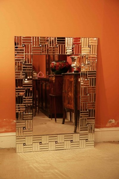 Superb Large Geometric Pattern Art Deco Mirror | Ref. no. 03395 | Regent Antiques