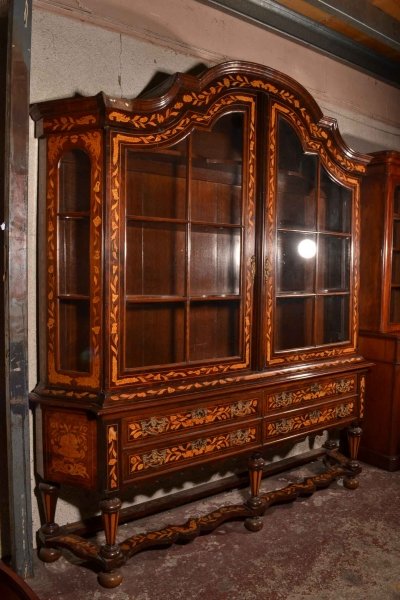 Antique Dutch Marquetry Display Cabinet C1800 | Ref. no. 03614 | Regent Antiques