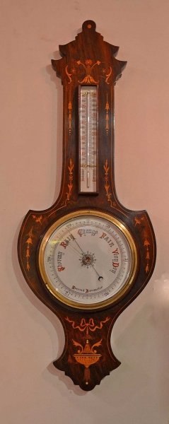 Antique Edwardian Inlaid Rosewood Barometer  c.1900 | Ref. no. 03723 | Regent Antiques