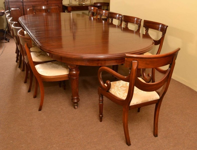 Antique Victorian Mahogany Dining Table C1840  12Chairs | Ref. no. 03731b | Regent Antiques