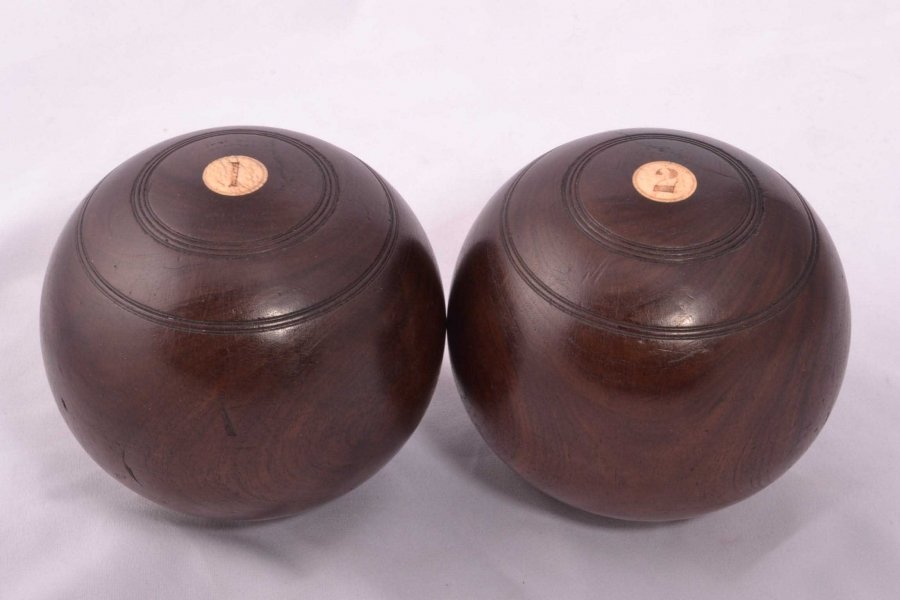 Antique Crown Green Bowling Bowls C1900 - pair | Ref. no. 03835b | Regent Antiques