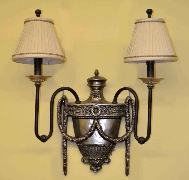 Elegant Pair VintageWall Lights with Shades C 1980 | Ref. no. 04023 | Regent Antiques