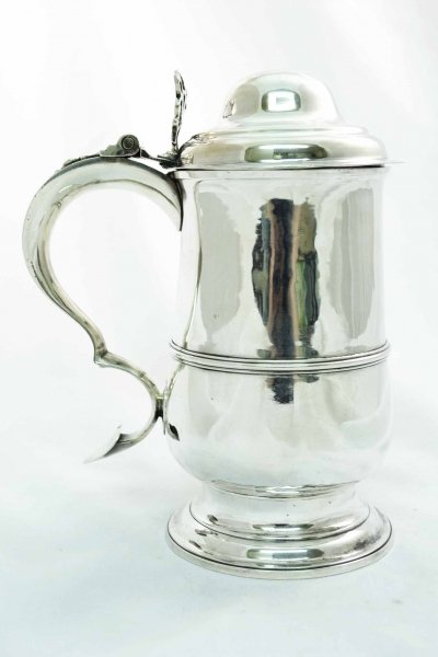 Antique  Hester Bateman Silver Lidded tankard 1784 | Ref. no. 04278 | Regent Antiques