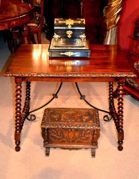 Antique Small Spanish Oak Centre Table c.1900 | Ref. no. 04611 | Regent Antiques