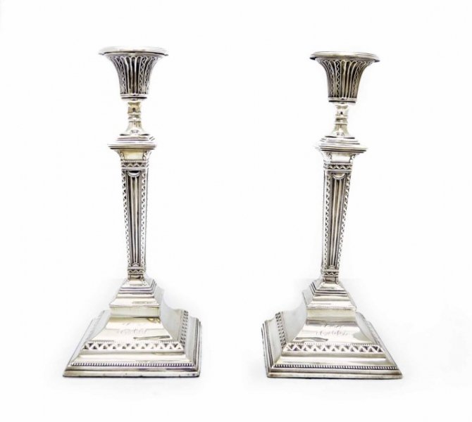 Antique Pair of Sterling Silver Candlesticks 1891 | Ref. no. 04888 | Regent Antiques