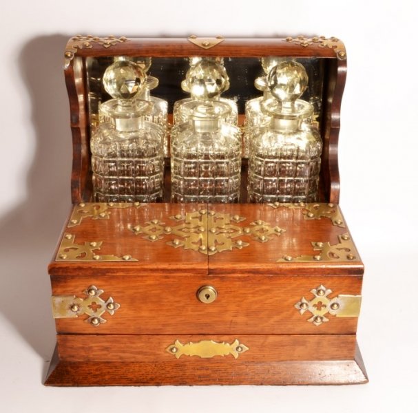 Antique English Victorian Three Bottle Tantalus c.1880 | Ref. no. 05150 | Regent Antiques