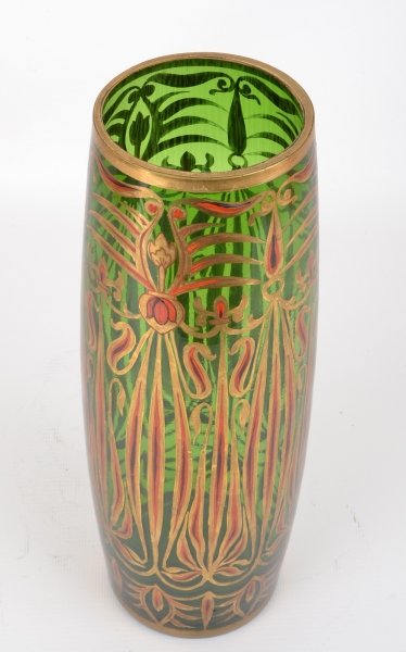 Antique Art Nouveau Painted Gilded Glass Vase c.1910 | Ref. no. 05575 | Regent Antiques