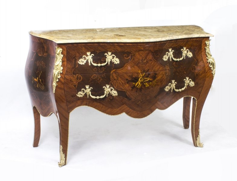 French Louis XV  Marquetry Bombe Commode Chest | Ref. no. 05781a | Regent Antiques