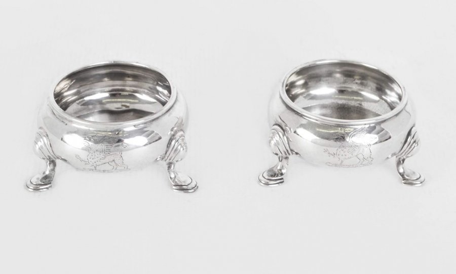 Antique Pair of Silver Salts by Paul de Lamerie 1734 | Ref. no. 06269 | Regent Antiques