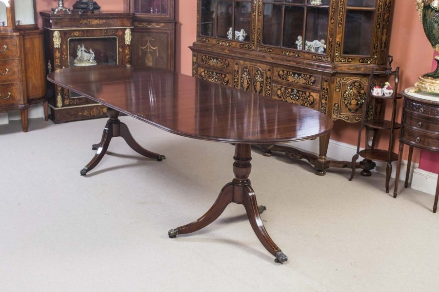 Vintage Regency Mahogany Brass Inlaid Dining Table | Ref. no. 06286 | Regent Antiques