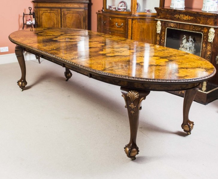 Antique Bur Walnut Queen Anne Style Dining Table  c1920 | Ref. no. 06417 | Regent Antiques