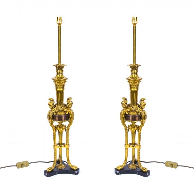 Pair Regency Style Ormolu Gilt Bronze Table Lamps C1920 | Ref. no. 07245 | Regent Antiques