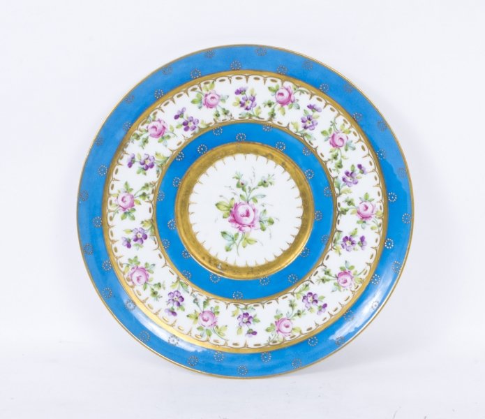 Antique Sevres Porcelain Celeste Bleu Plate c.1880 | Ref. no. 07383 | Regent Antiques