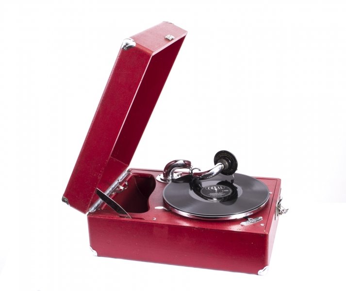 Vintage Portable HMV Gramophone Mod 102 Red | Ref. no. 07418 | Regent Antiques