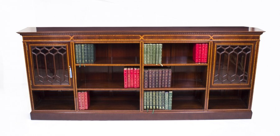 Antique English Victorian Mahogany Inlaid Bookcase C1880 | Ref. no. 07659 | Regent Antiques