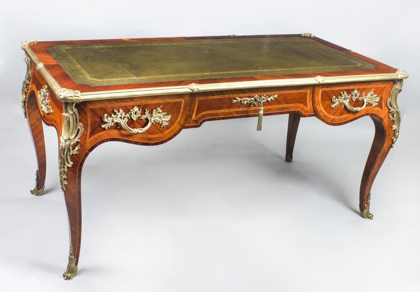 Théodore Millet Louis XV style ormolu-mounted Bureau Plat