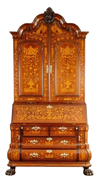 Antique  Dutch Marquetry Bureau Cabinet Bookcase c.1780 18th C | Ref. no. A2837 | Regent Antiques