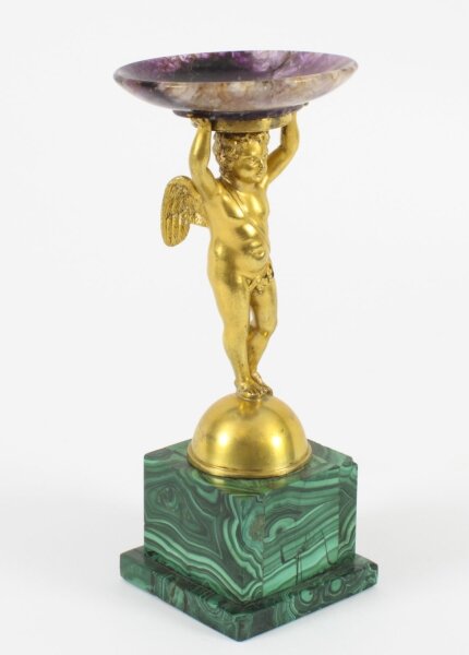 Antique Regency Ormolu Cherub Tazza with Malachite & Blue John 19th C | Ref. no. A3893 | Regent Antiques