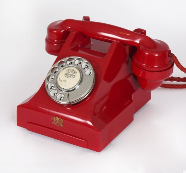 Vintage Red Perspex Bakelite 330 Telephone 1950s Md 20th C | Ref. no. A3900 | Regent Antiques