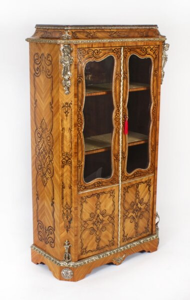 Antique Loius XV Revival Marquetry Kingwood Vitrine Display Cabinet 19th Century | Ref. no. A3934 | Regent Antiques