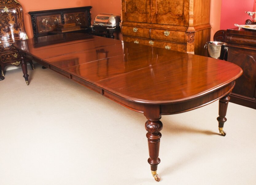 Antique  12ft  Victorian Flame Mahogany Extending Dining Table 19th C | Ref. no. A3940 | Regent Antiques