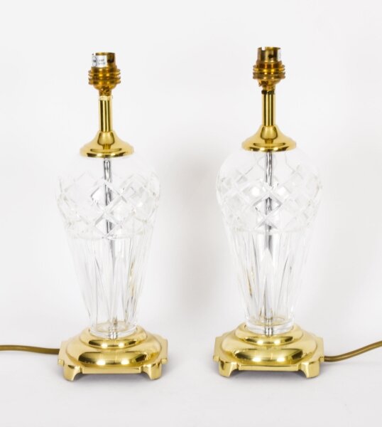 Vintage Pair of Windsor Cut Glass Table Lamps  20th Century | Ref. no. A3946 | Regent Antiques