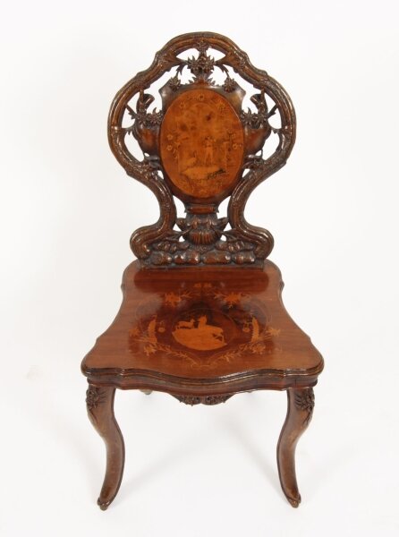 Antique Swiss Walnut Marquetry inlaid Chair 19th C | Ref. no. A3961 | Regent Antiques