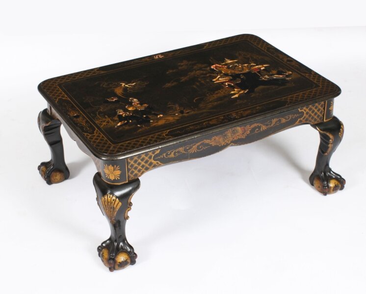 Vintage Black Lacquered Chinoiserie Coffee Table Mid 20th Century | Ref. no. A3994 | Regent Antiques