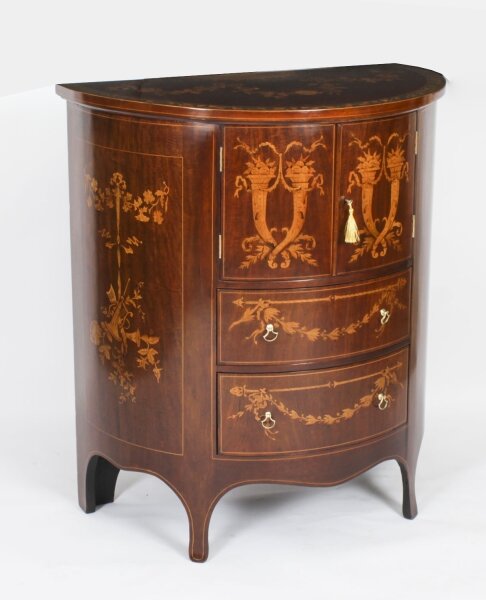 Antique Victorian Marquetry Demi Lune Cabinet 19th Century | Ref. no. A4055 | Regent Antiques