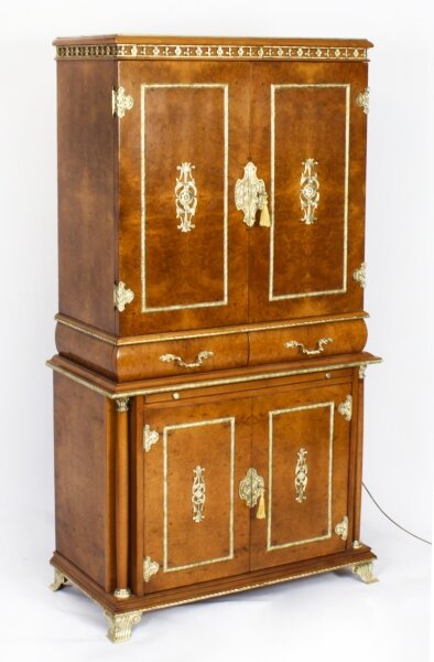 Antique French Ormolu Mounted Burr Walnut Cocktail Cabinet Circa 1930 | Ref. no. A4064 | Regent Antiques