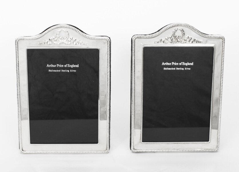 Vintage Pair Sterling Silver Photo Frames  by Arthur Price  & Co 1994 19x13cm | Ref. no. A4074a | Regent Antiques