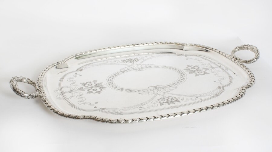 Antique Large Victorian Neo Classical Silver Plated Butlers Tray Circa 1870 | Ref. no. A4082 | Regent Antiques