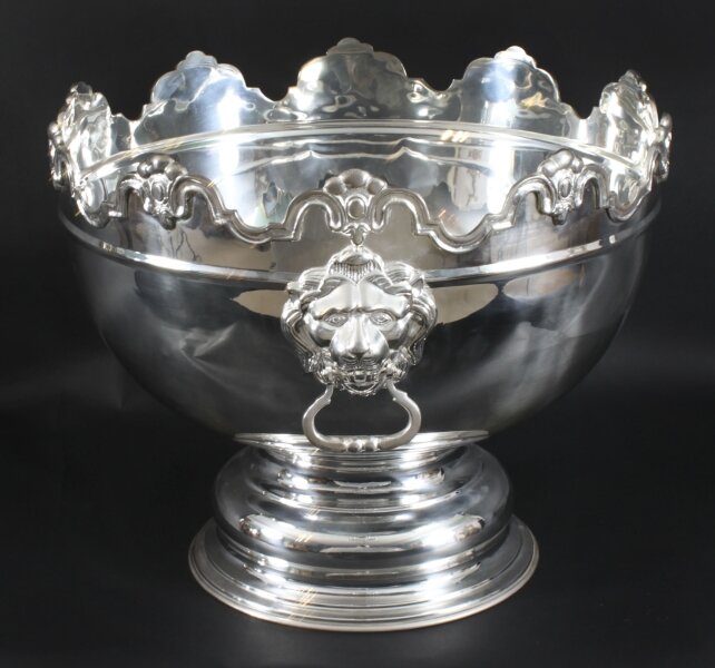 Vintage Large Silver Plate Monteith Punch Bowl Cooler 20th Century | Ref. no. A4086 | Regent Antiques