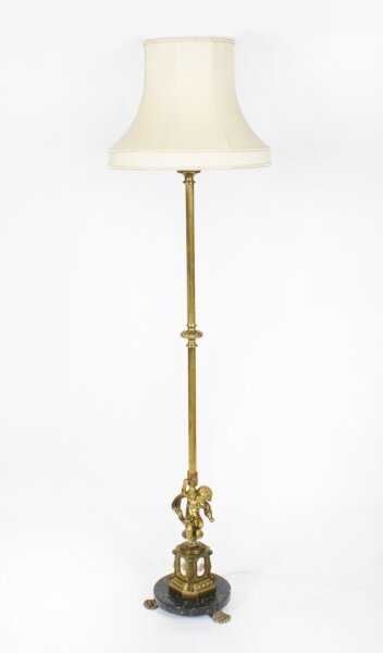 Antique Gilt Brass Ornamental Cherub Standard Lamp Circa 1900 | Ref. no. A4136 | Regent Antiques